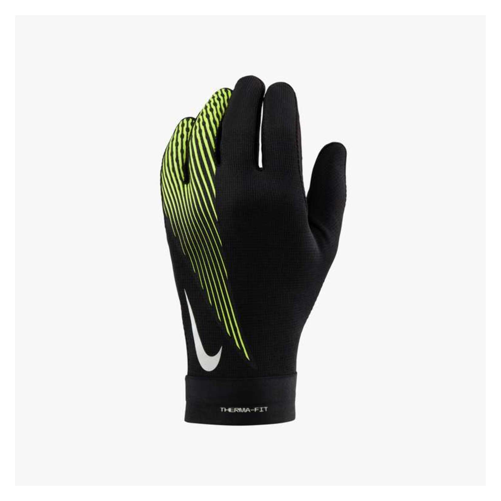 Nike Academy Field Therma-FIT Player Gloves - Black/Black/Volt