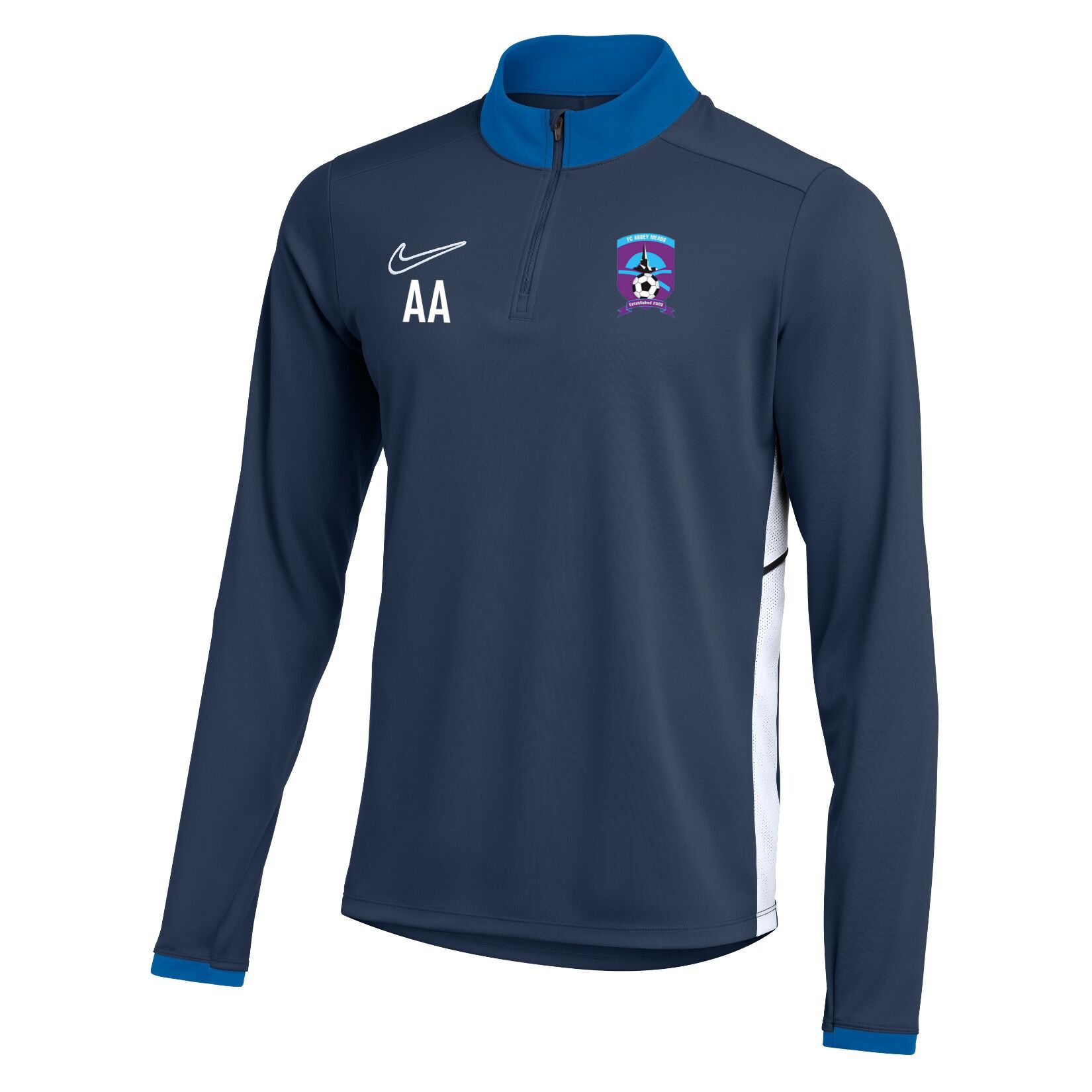 Nike Dri-FIT Academy 25 Drill Top - Obsidian/Royal Blue/White