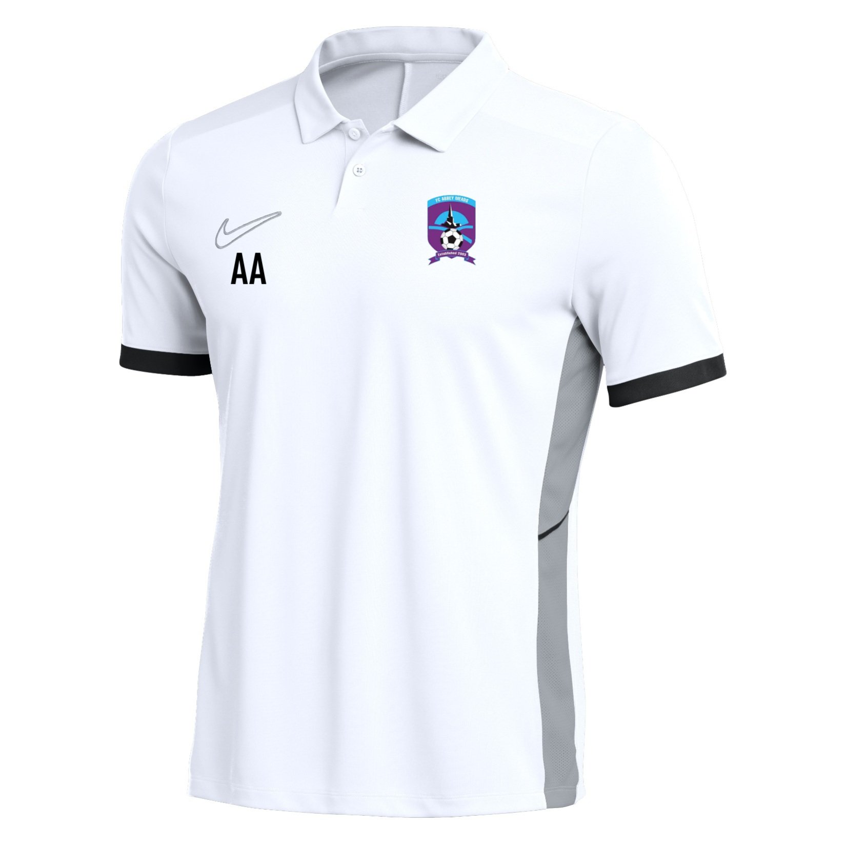 Nike Dri-FIT Academy 25 Polo - White/Black/Black
