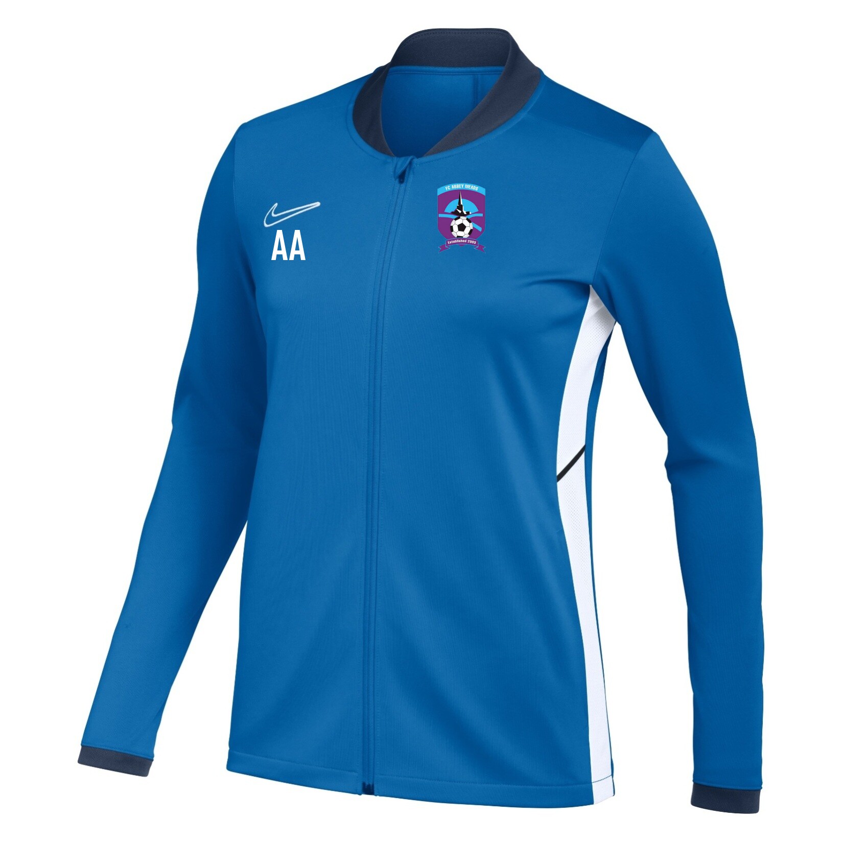 Nike Dri-FIT Academy 25 Knit Track Jacket (W) - Royal Blue/Obsidian/White