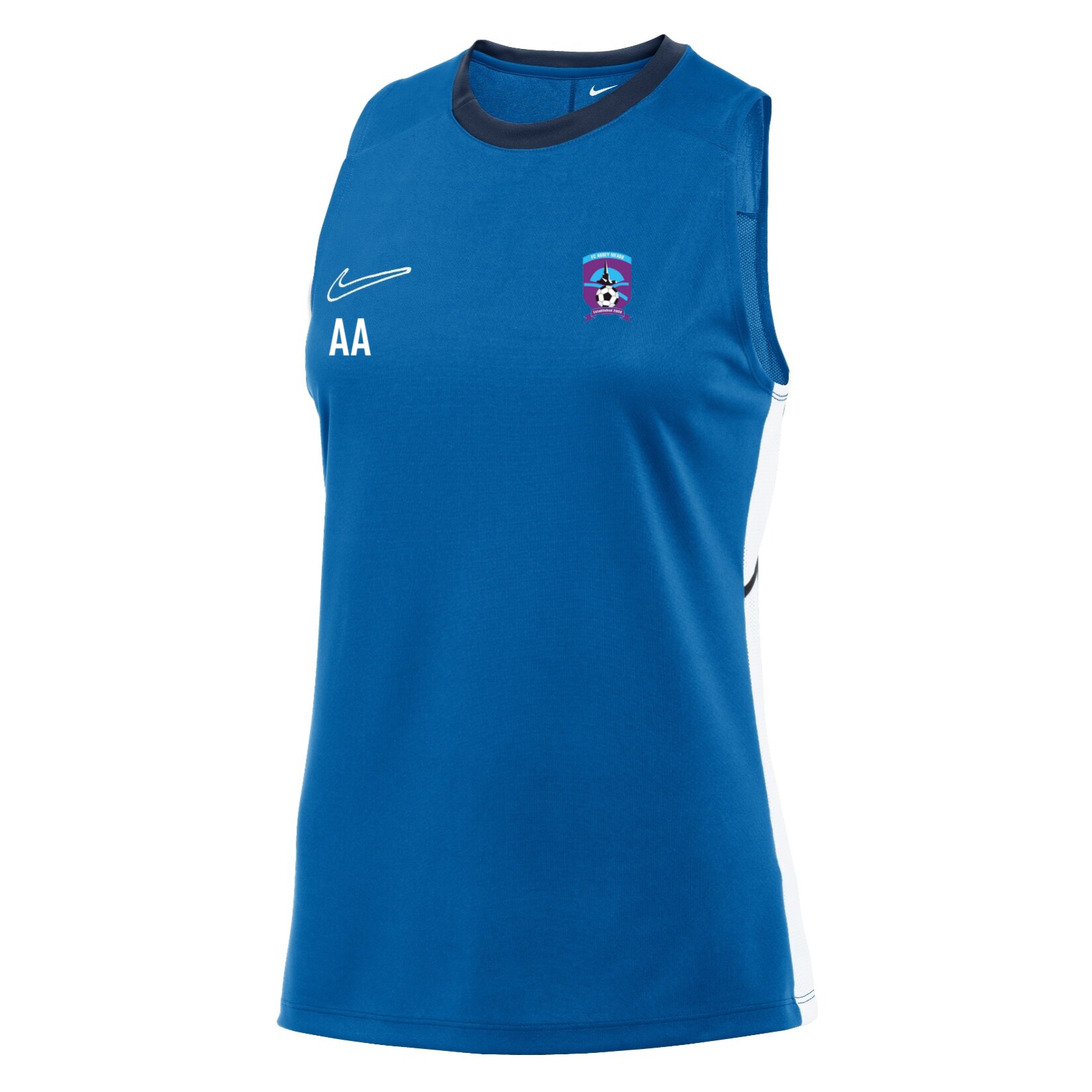 Nike Dri-FIT Academy 25 Sleeveless Top (W) - Royal Blue/Obsidian/White