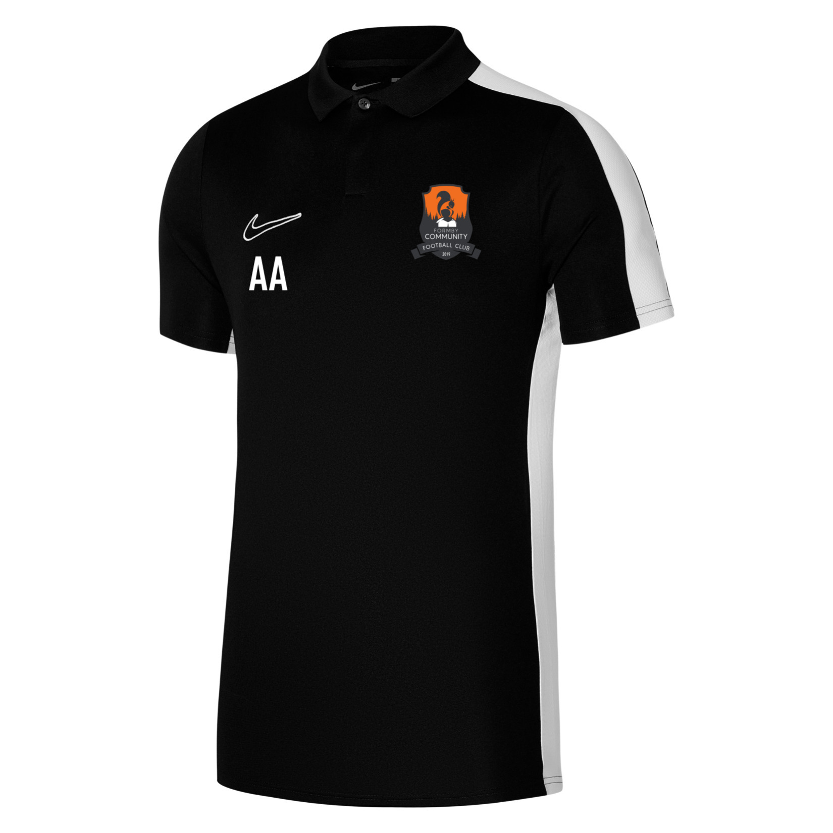 Nike Dri-Fit Academy 23 Polo - Black/White/White