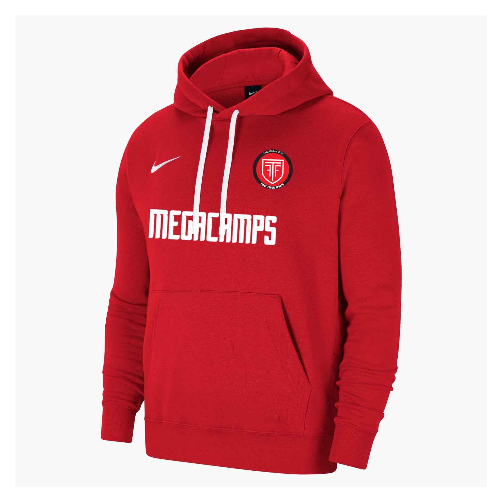 Nike Team Club 20 Fleece Hoodie (M) - University Red/White/White