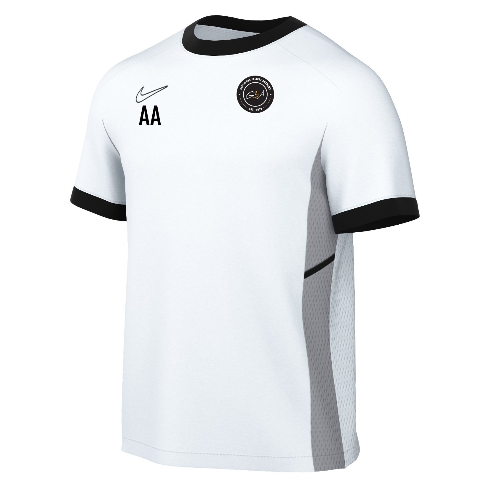 Nike Academy 25 Short-Sleeve Training Top - White/Black/Black