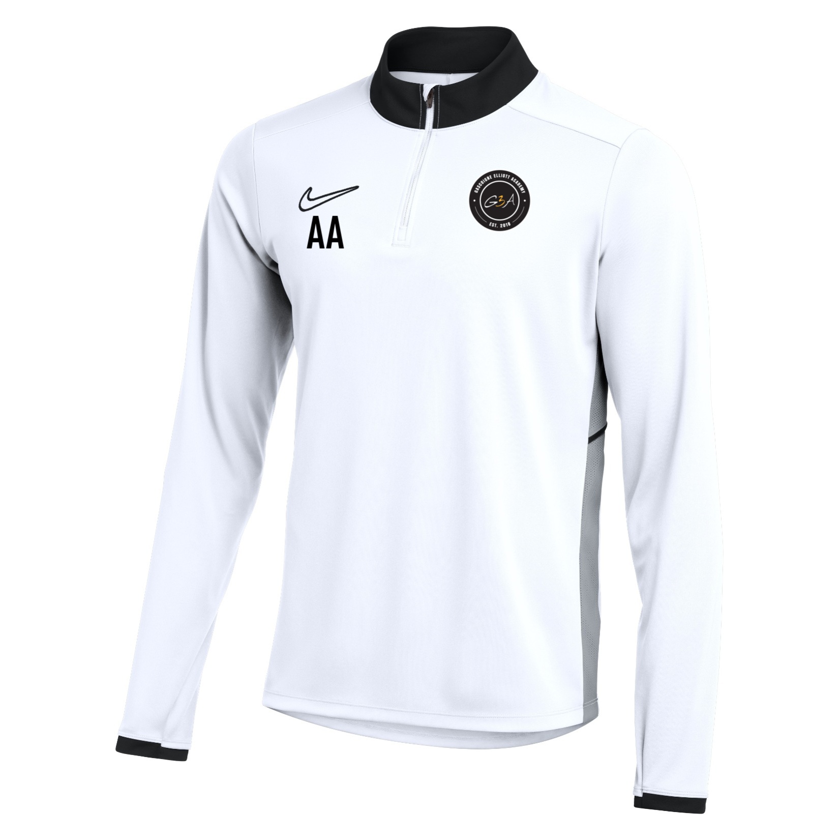 Nike Dri-FIT Academy 25 Drill Top - White/Black/Black