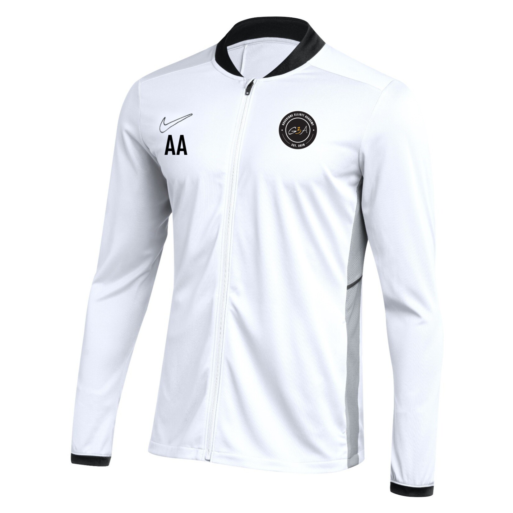 Nike Dri-FIT Academy 25 Knit Track Jacket - White/Black/Black