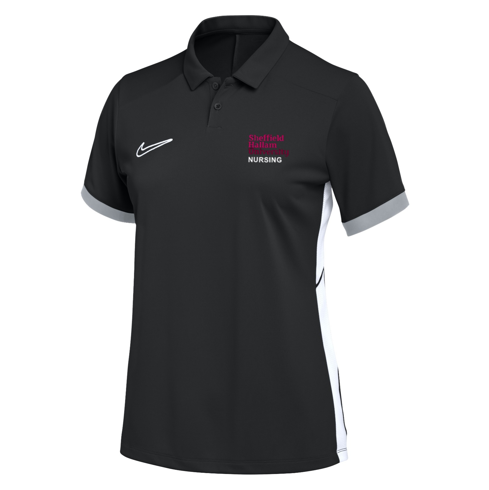 Nike Dri-FIT Academy 25 Polo (W) - Black/White/White