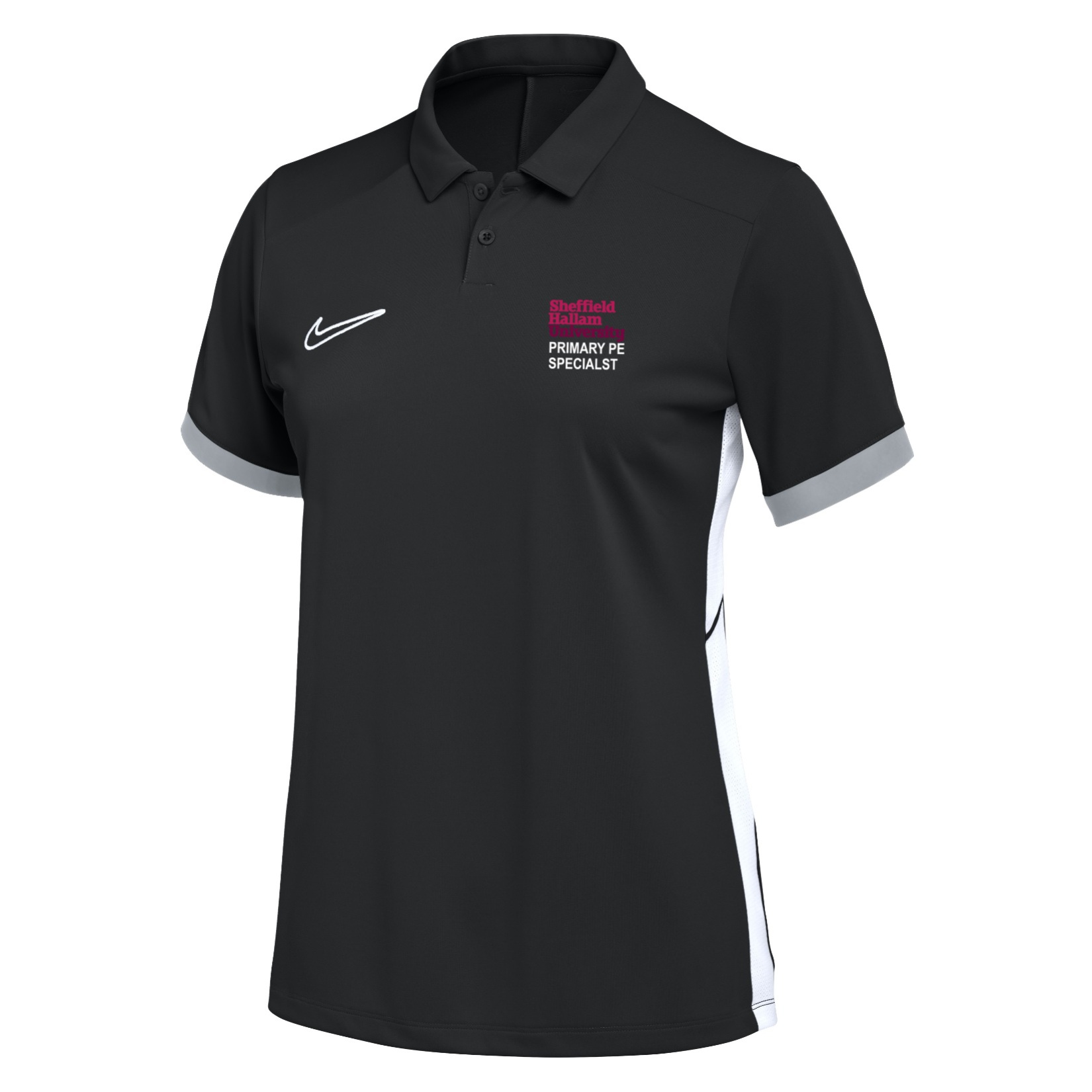 Nike Dri-FIT Academy 25 Polo (W) - Black/White/White