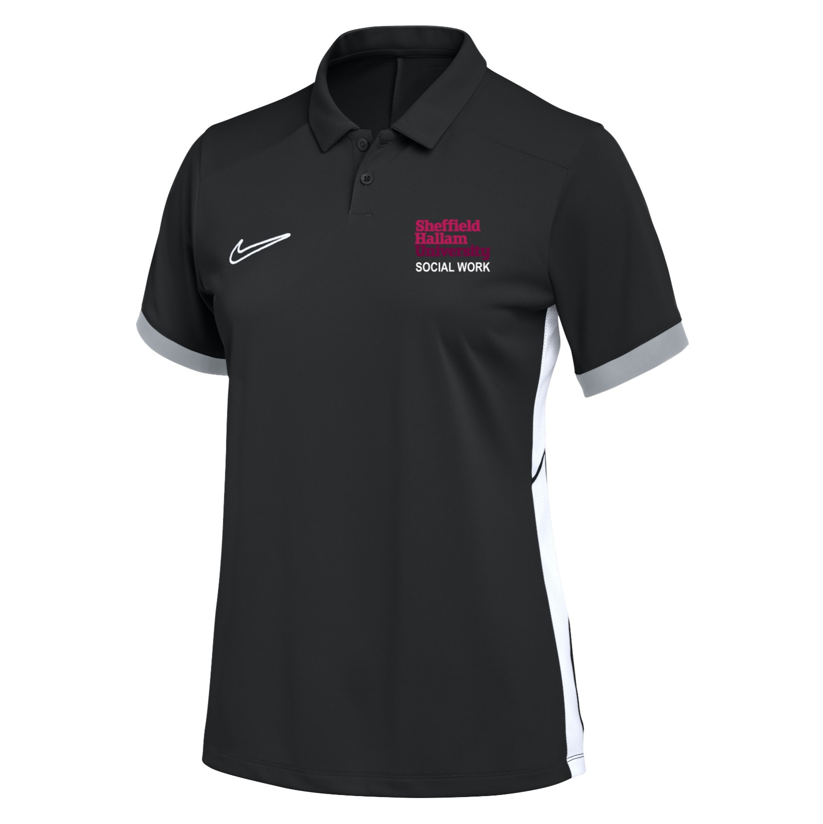 Nike Dri-FIT Academy 25 Polo (W) - Black/White/White