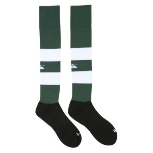 Canterbury Club Hooped Socks Forest Green