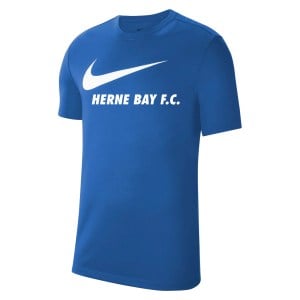 Nike Team Club 20 Swoosh Tee (M) Royal Blue-White