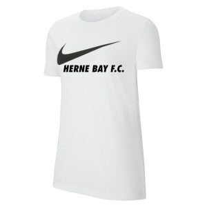 Nike Womens Team Club 20 Swoosh Tee (W) White-Black