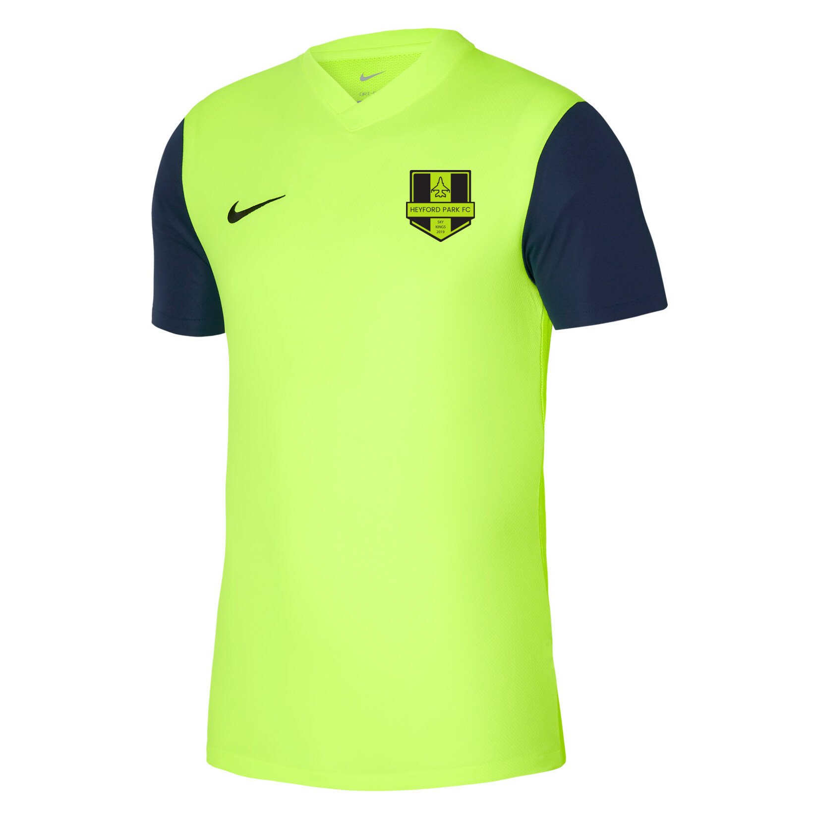 Nike Tiempo Premier 2 Short Sleeve Jersey - Volt/Midnight Navy/Black