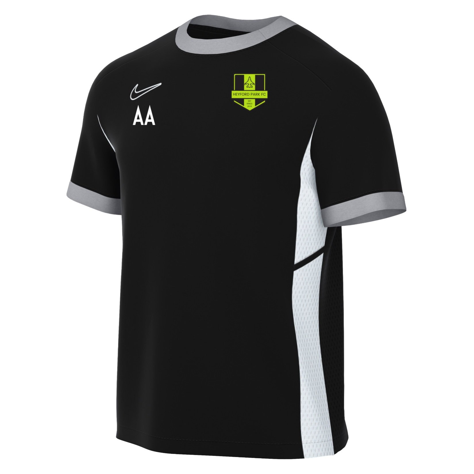 Nike Academy 25 Short-Sleeve Training Top - Black/White/White