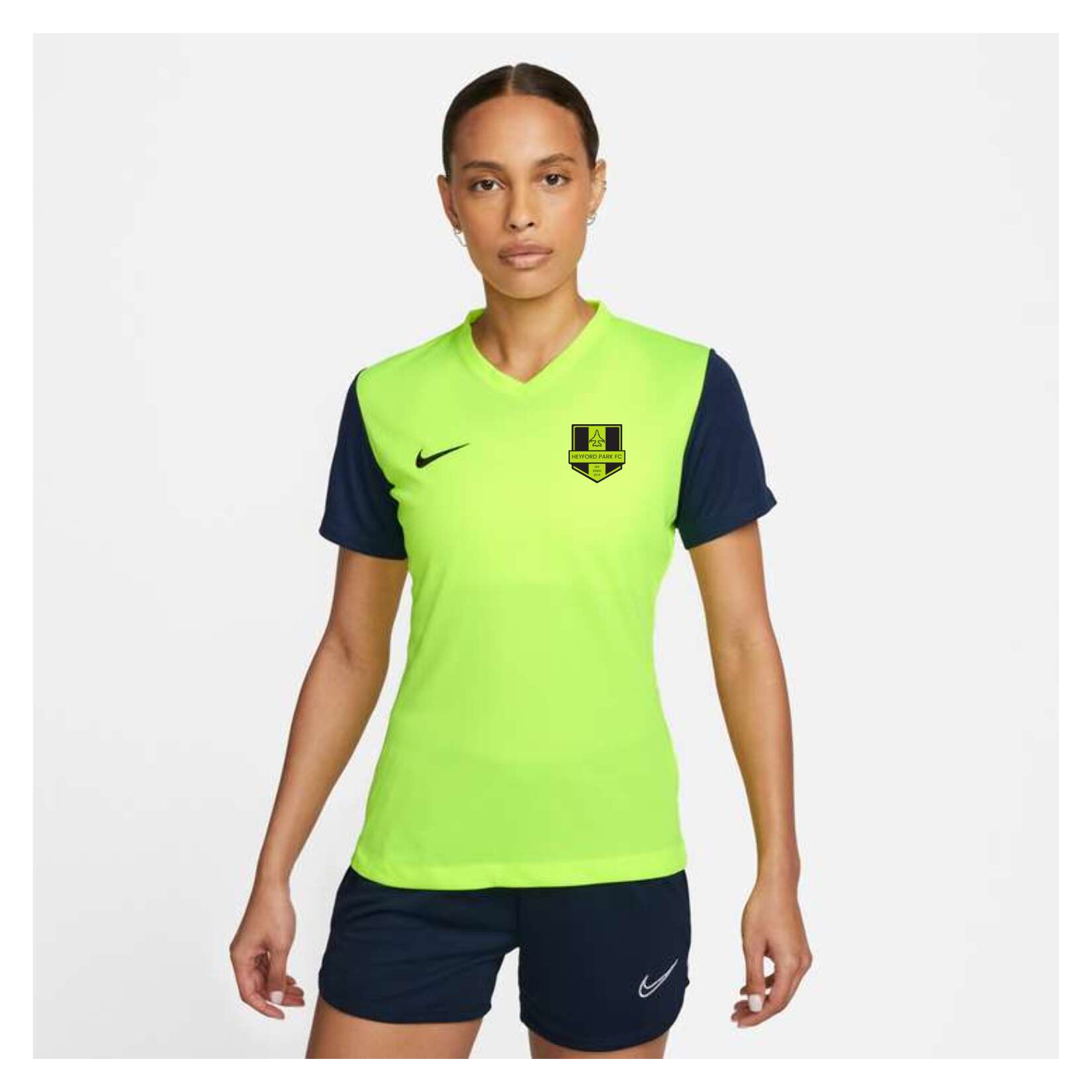 Nike Tiempo Premier II Jersey S/S (W) - Volt/Midnight Navy/Black