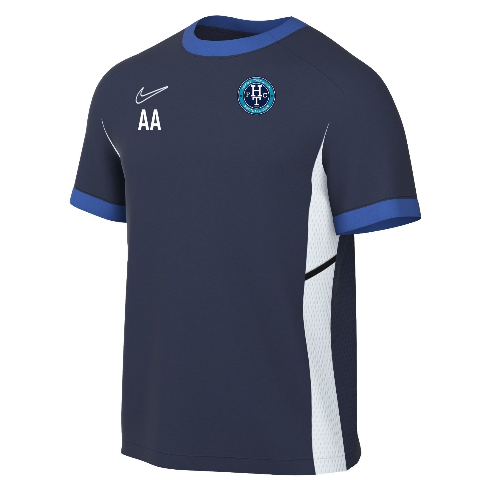 Nike Academy 25 Short-Sleeve Training Top - Obsidian/Royal Blue/White