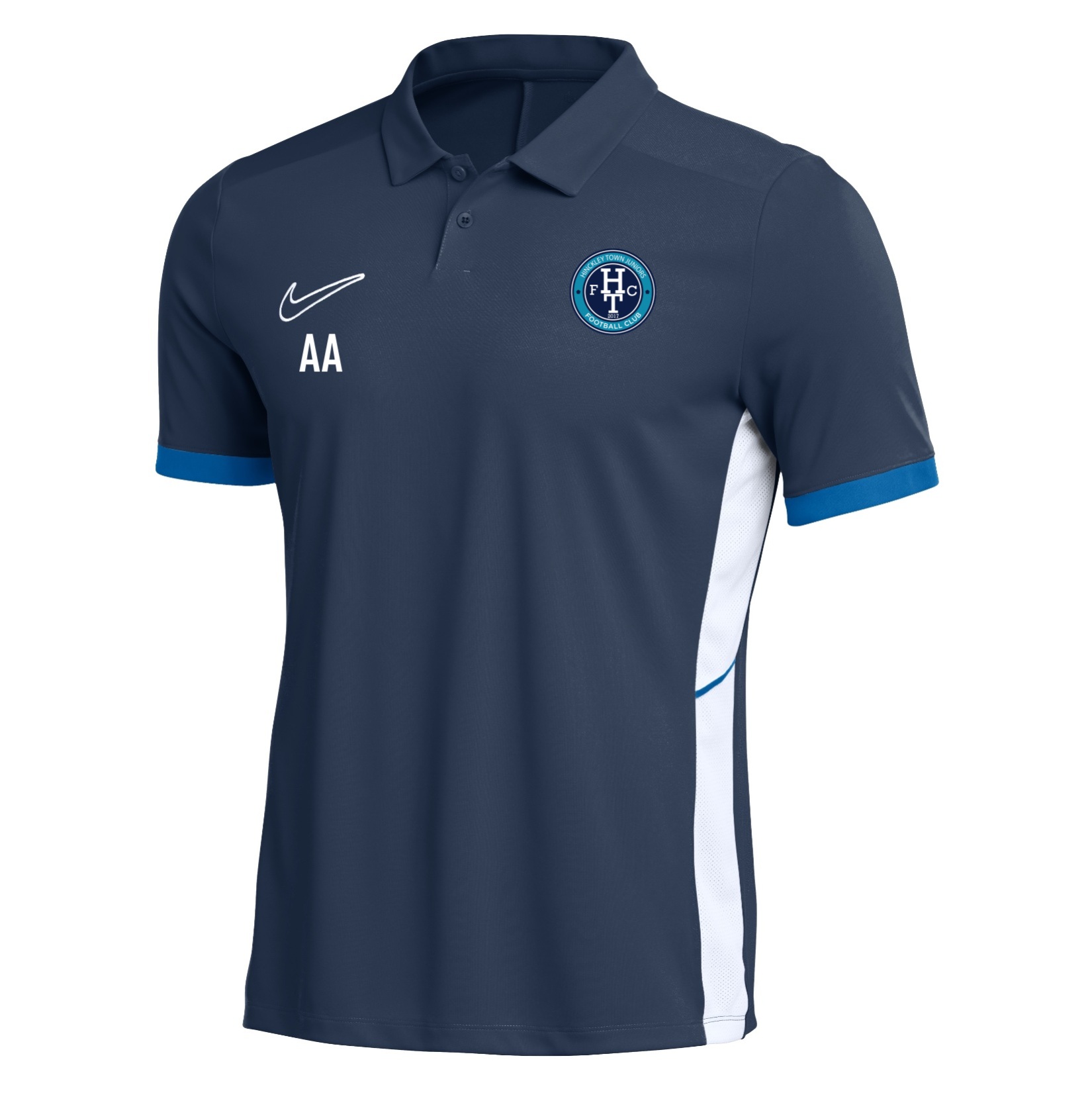 Nike Dri-FIT Academy 25 Polo - Obsidian/Royal Blue/White