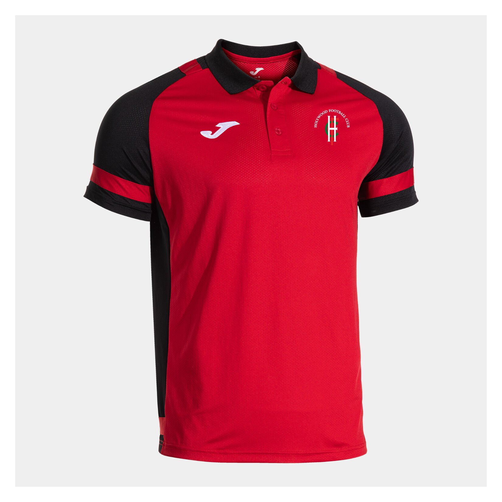 Joma Lider Hockey Polo T-Shirt - Red/Black/White