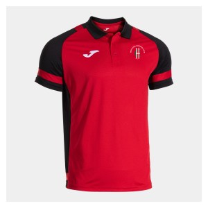 Joma Lider Hockey Polo T-Shirt - Red/Black/White