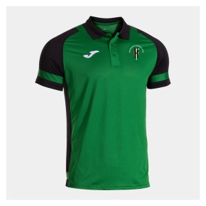 Joma Lider Hockey Polo T-Shirt - Green Medium/Black/White