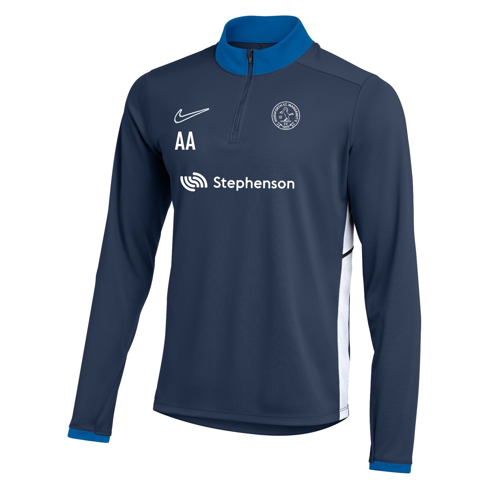 Nike Dri-FIT Academy 25 Drill Top - Obsidian/Royal Blue/White