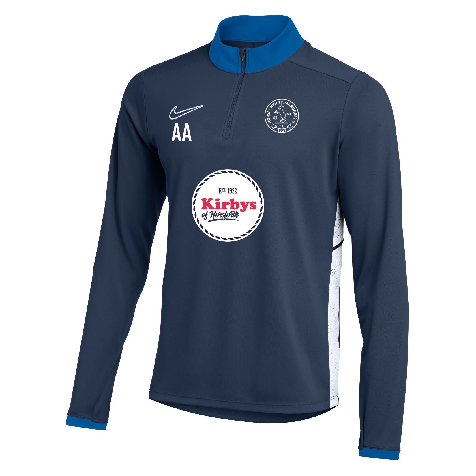 Nike Dri-FIT Academy 25 Drill Top - Obsidian/Royal Blue/White