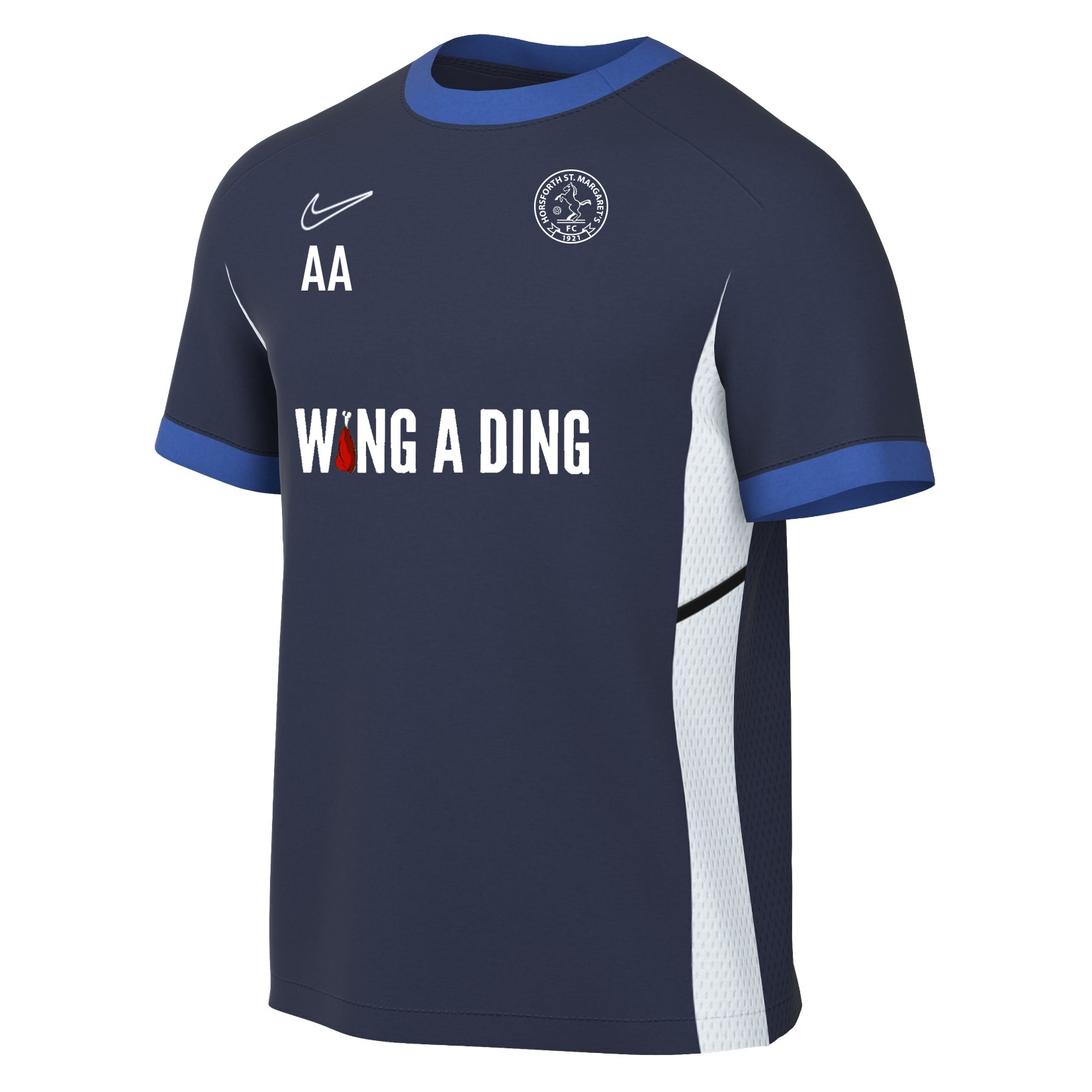 Nike Academy 25 Short-Sleeve Training Top - Obsidian/Royal Blue/White