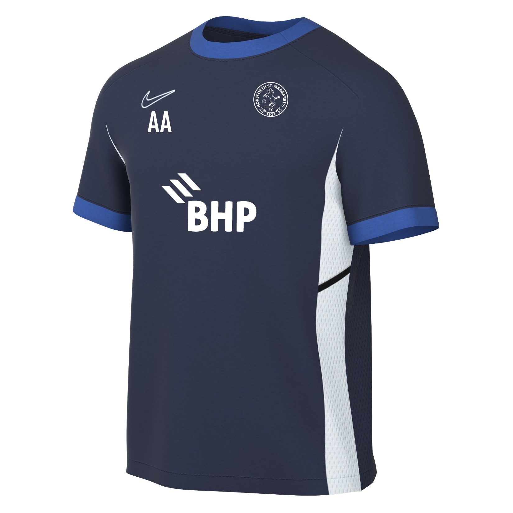 Nike Academy 25 Short-Sleeve Training Top - Obsidian/Royal Blue/White