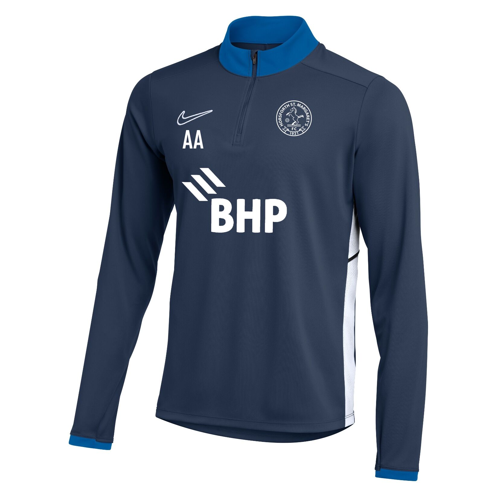 Nike Dri-FIT Academy 25 Drill Top - Obsidian/Royal Blue/White
