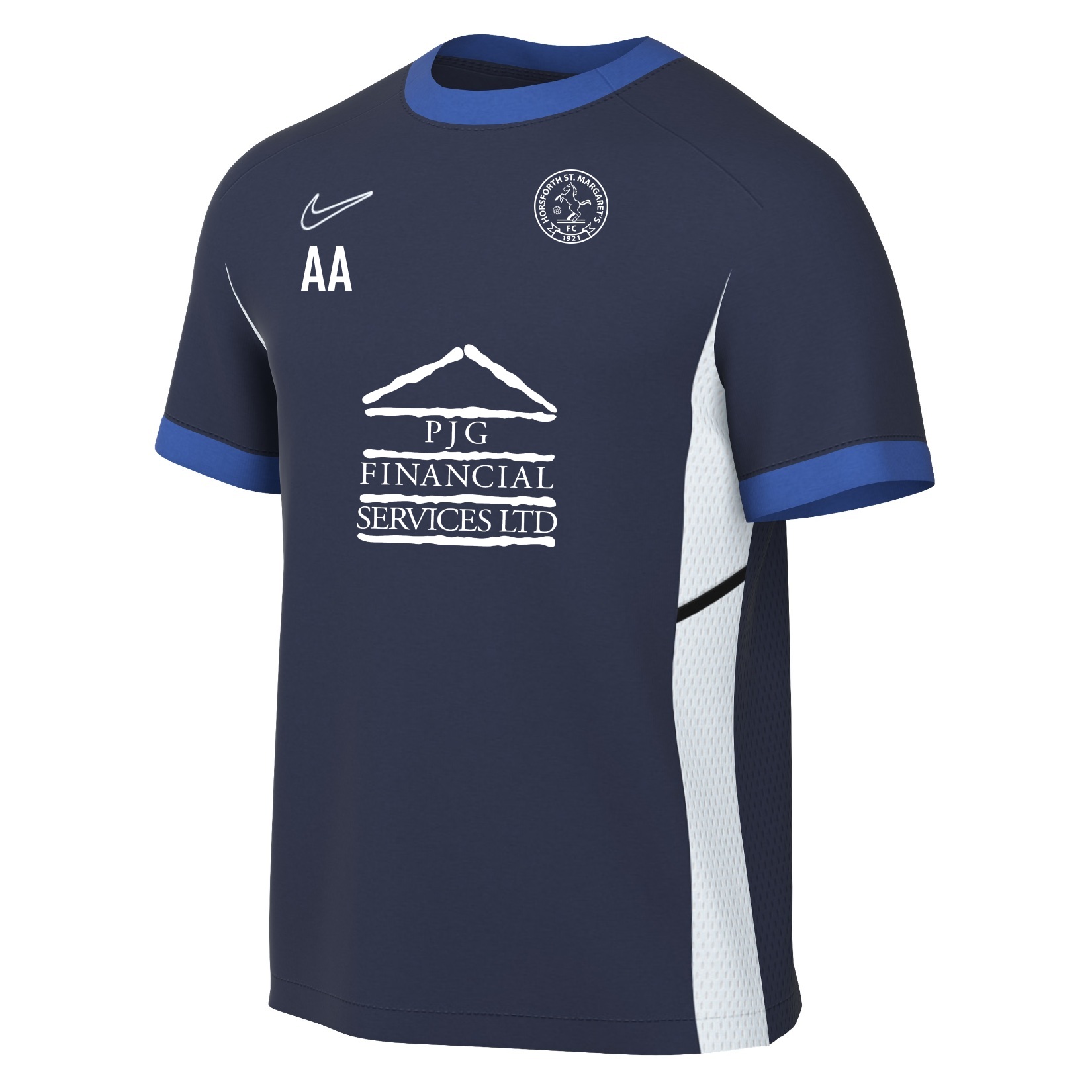Nike Academy 25 Short-Sleeve Training Top - Obsidian/Royal Blue/White