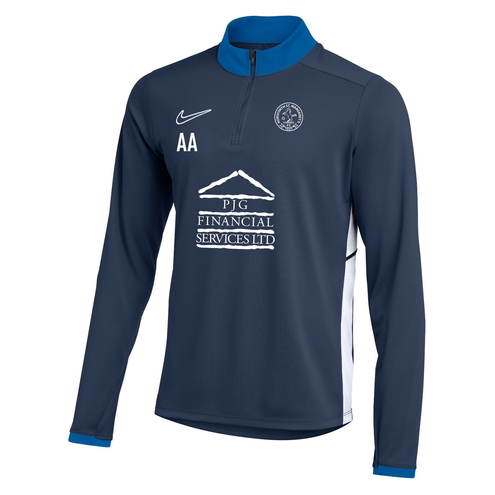 Nike Dri-FIT Academy 25 Drill Top - Obsidian/Royal Blue/White