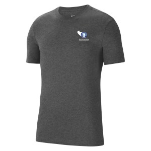 Nike Team Club 20 Cotton T-Shirt (M) Charcoal Heather-White