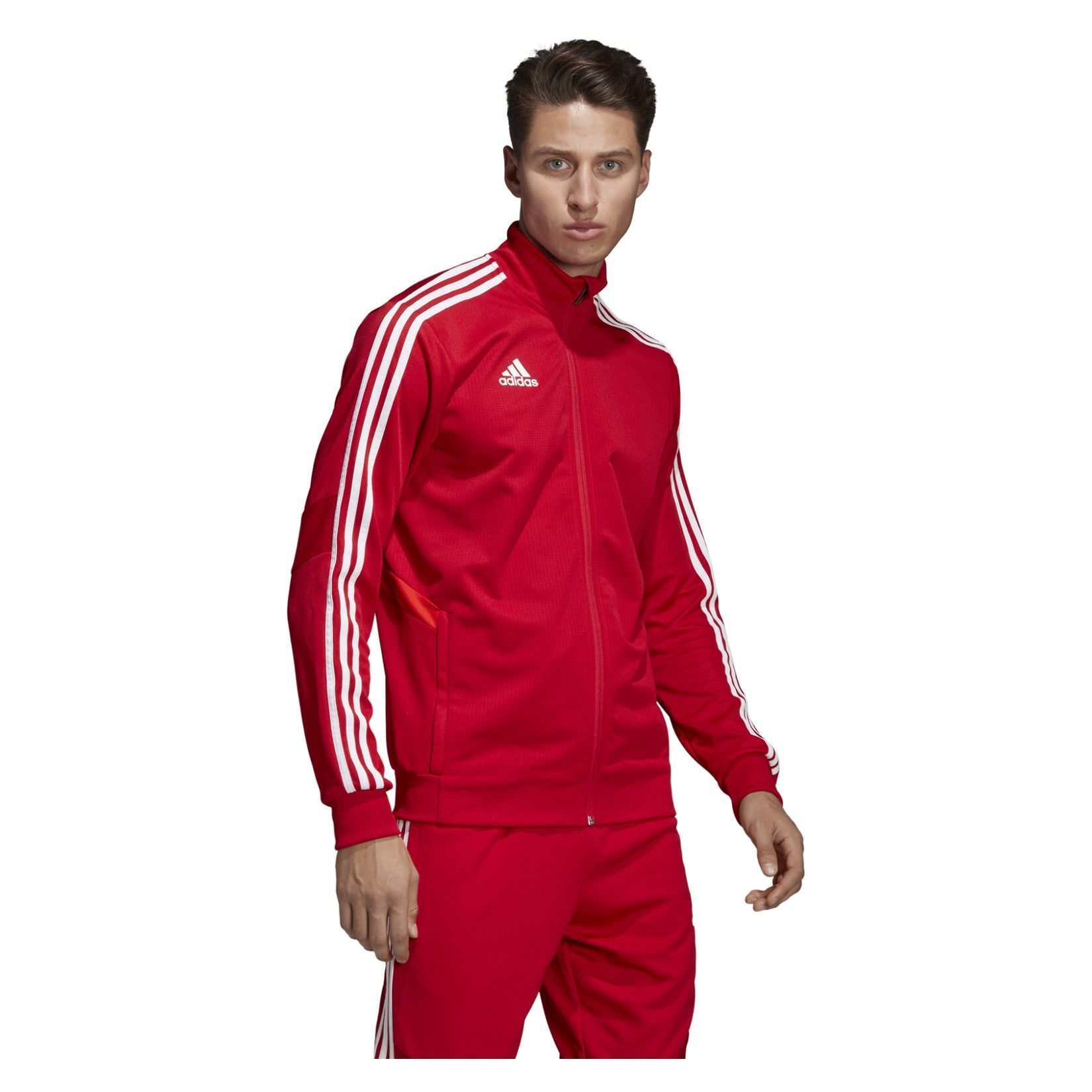 adidas red training jacket