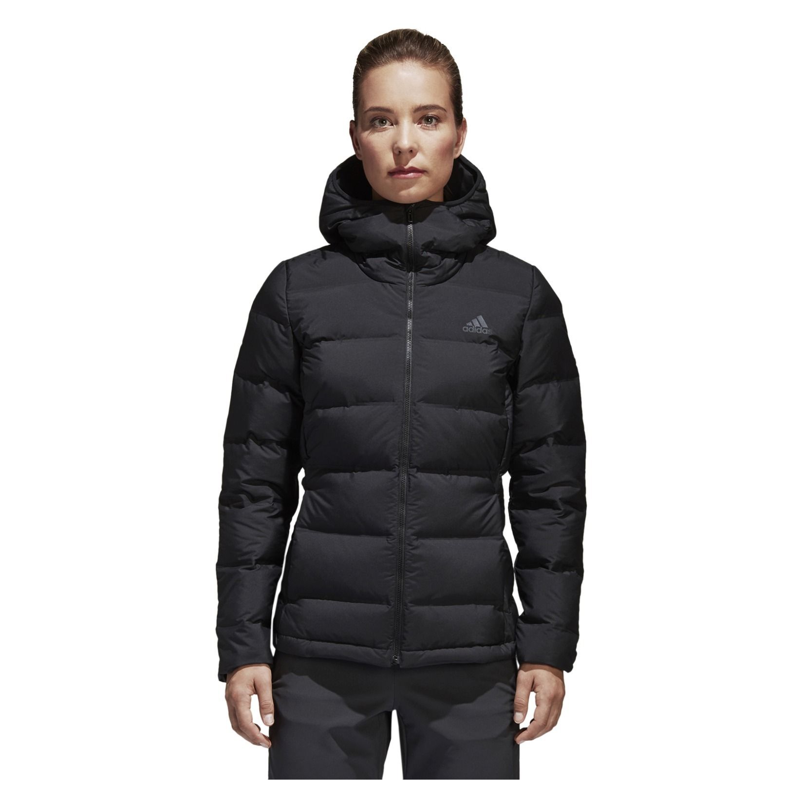 helionic down hooded jacket