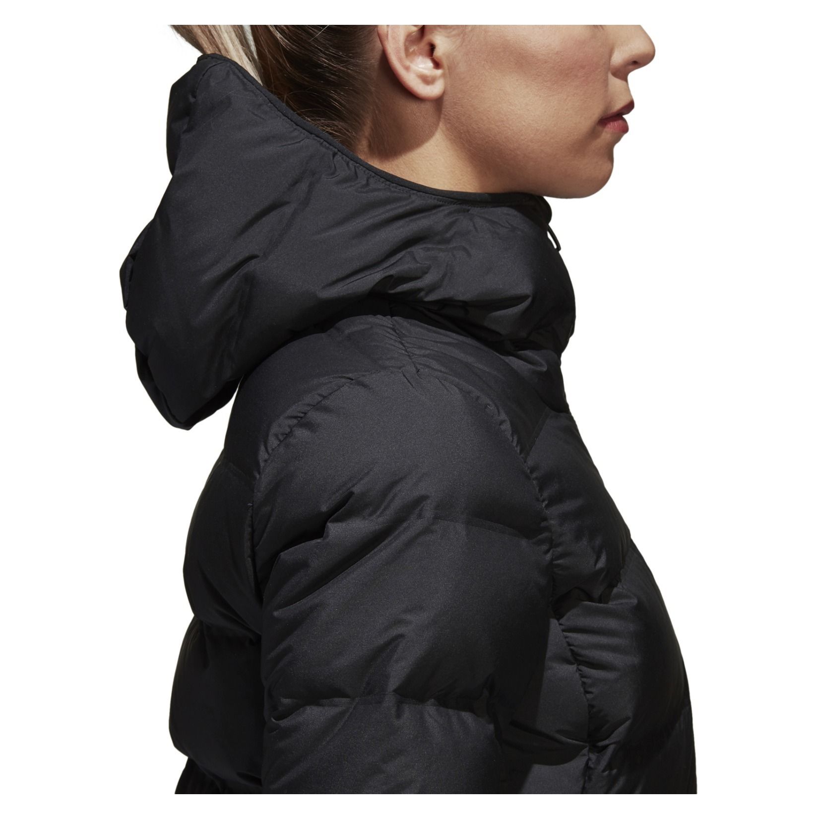 adidas women's helionic down hooded jacket