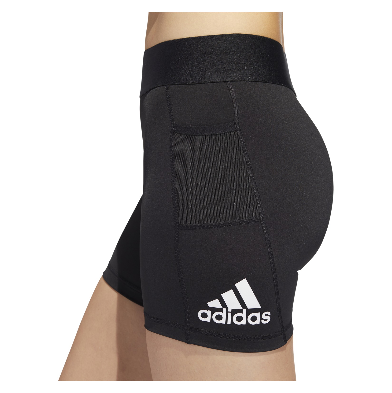 adidas Women's Compression Fit Alphaskin Volleyball 4-Inch Shorts w/ Pocket