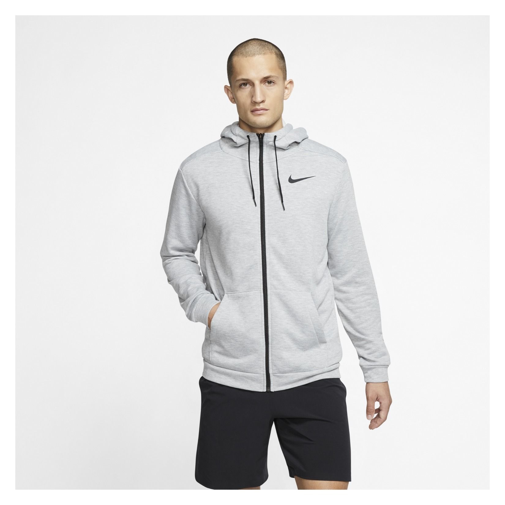 white nike dri fit hoodie