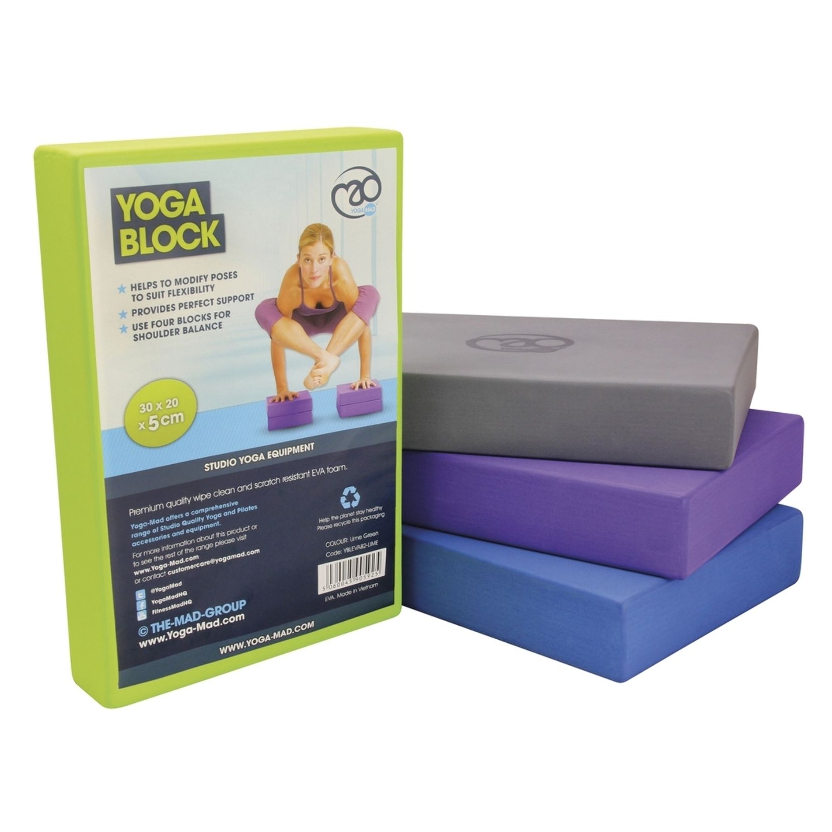Fitness Mad Full Yoga Block Kitlocker