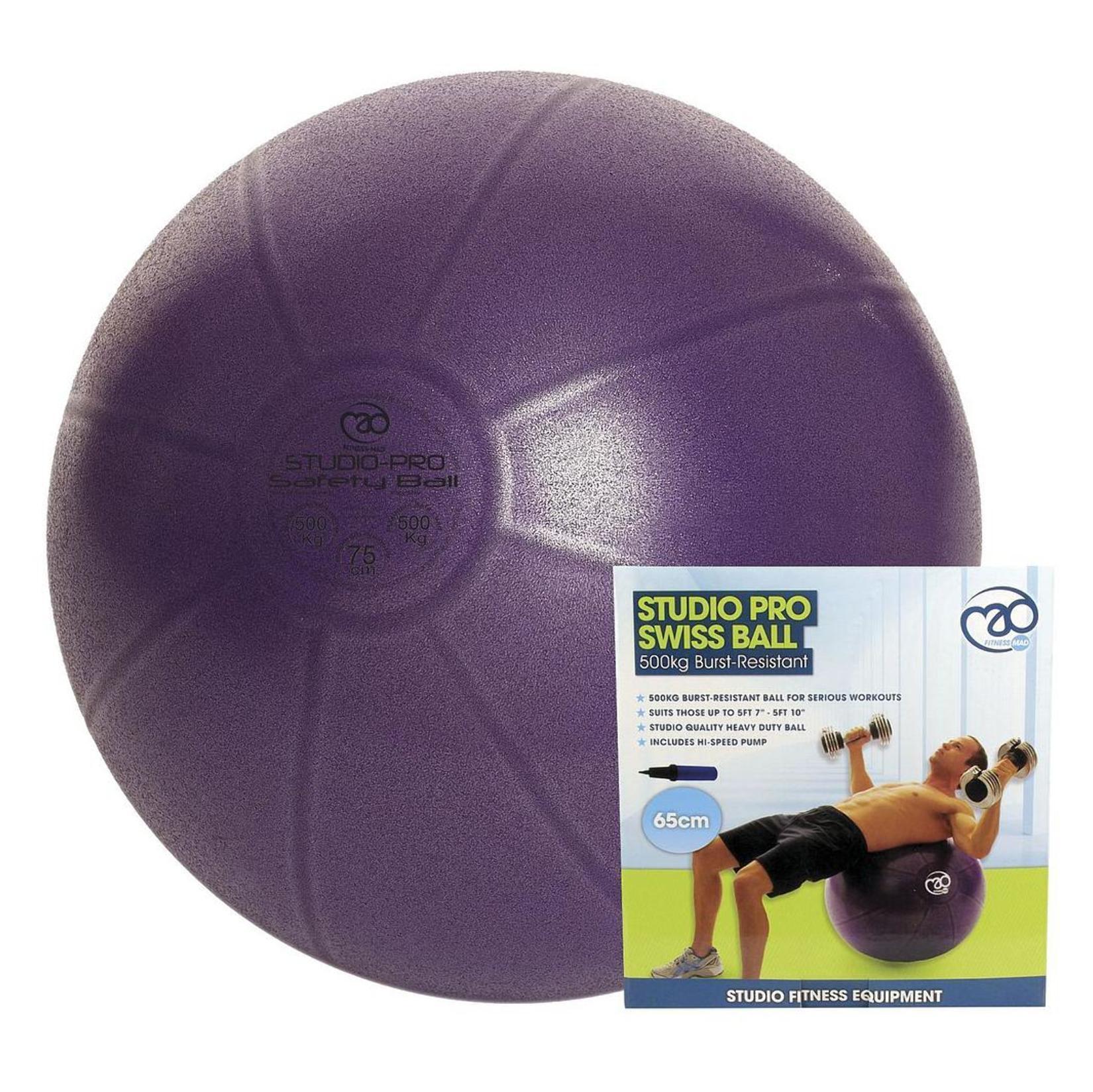 Fitness Mad Yoga-Mad 500kg Swiss Ball & Pump