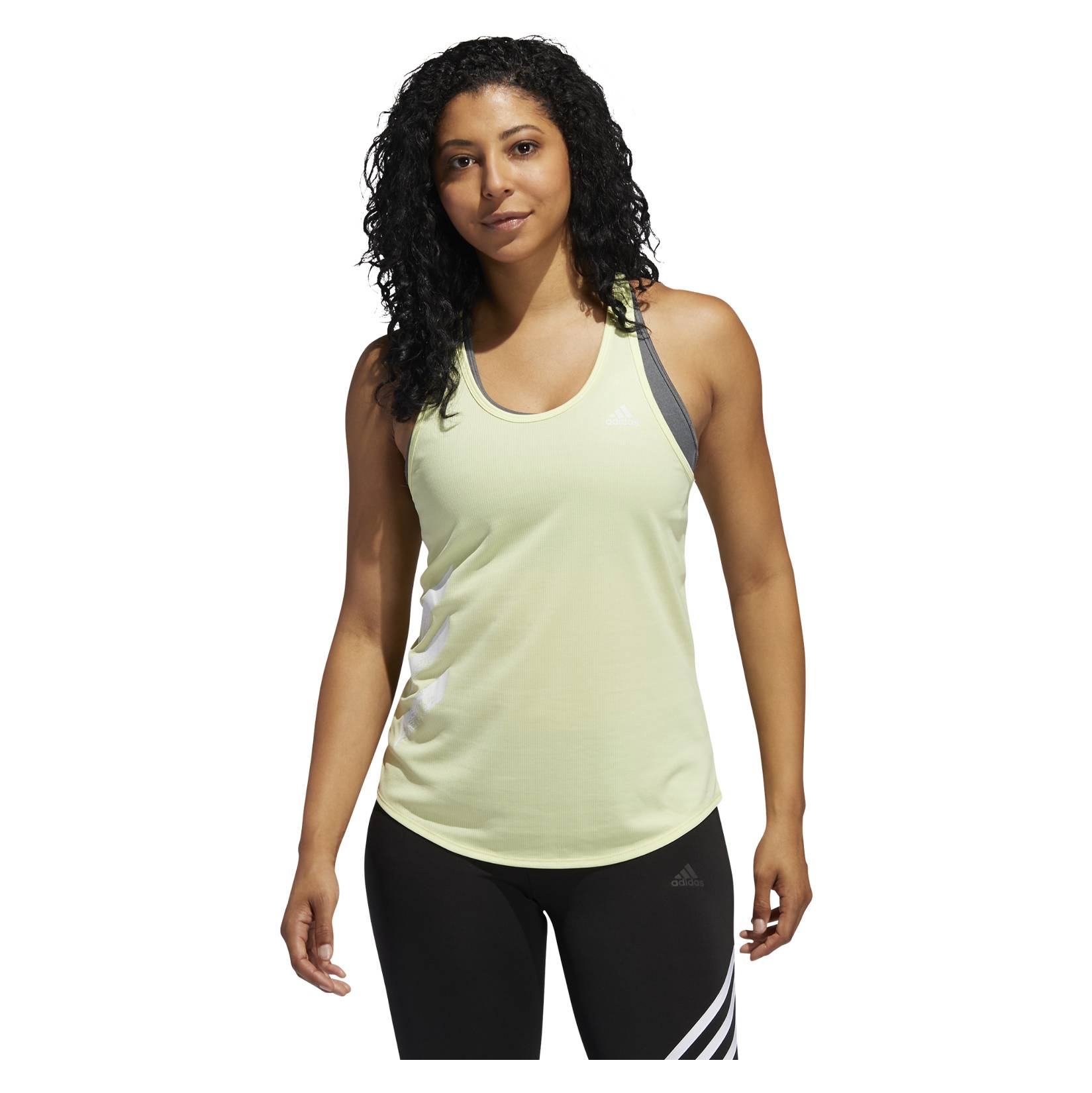 adidas Womens Own the Run 3-Stripes PB Tank Top