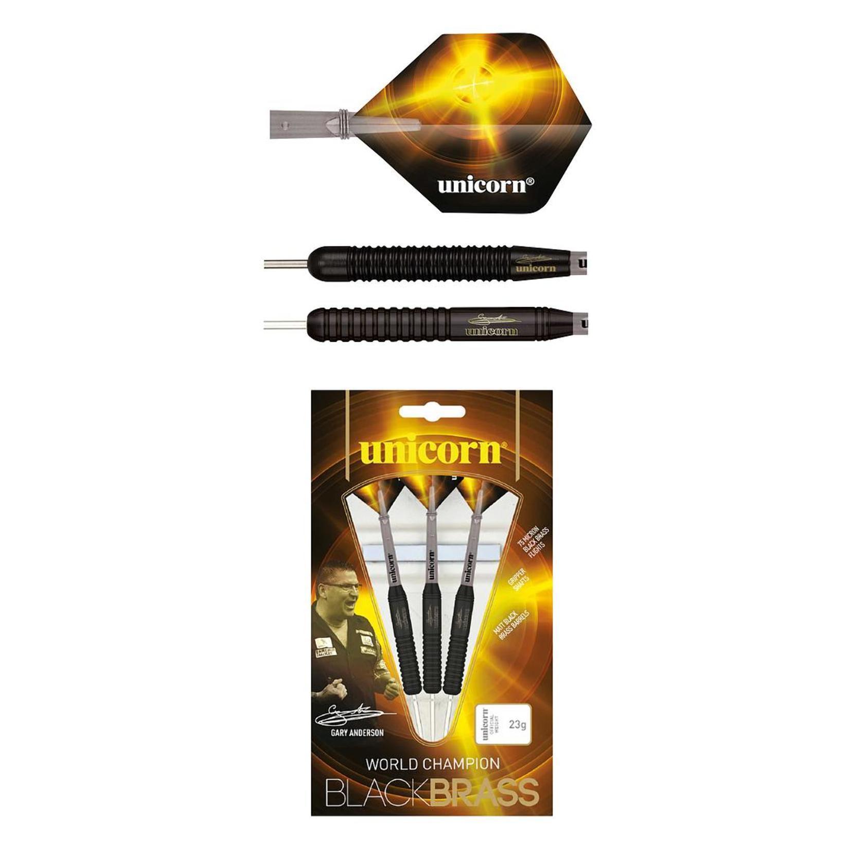 Unicorn Gary Anderson Black Brass Darts