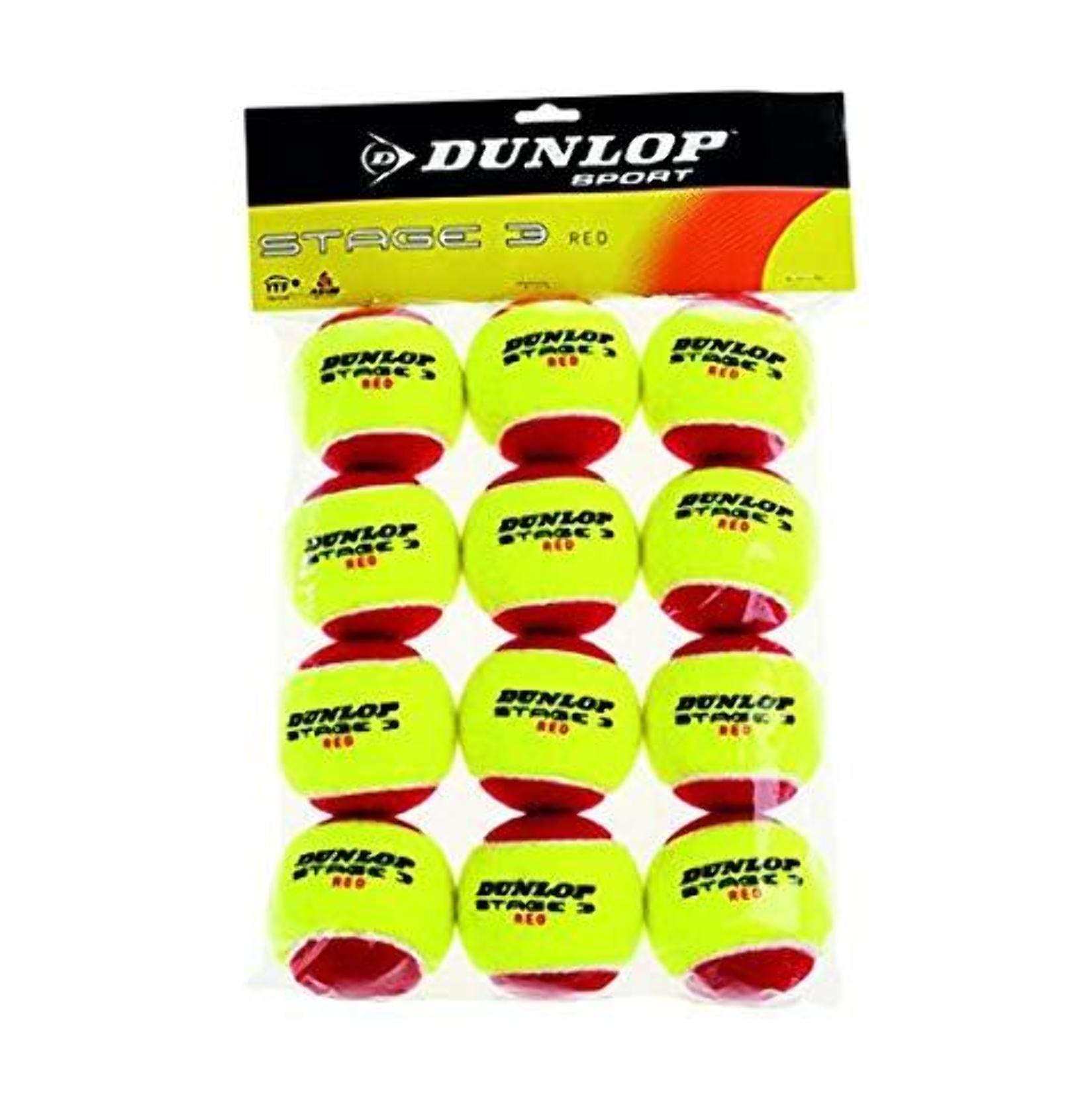 Dunlop Mini Tennis Balls Red (Pack of 12)