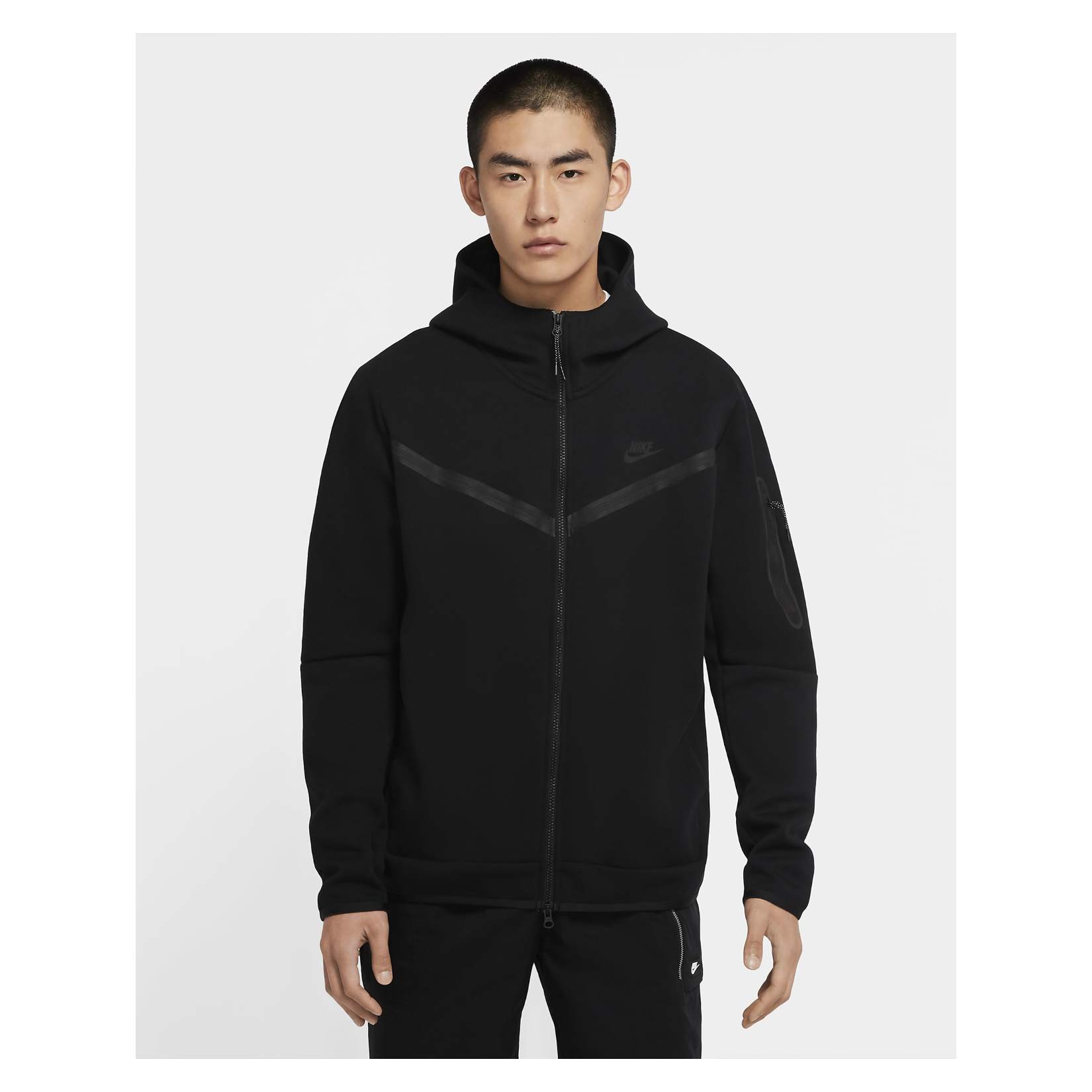 nike tech fleece full zip grey