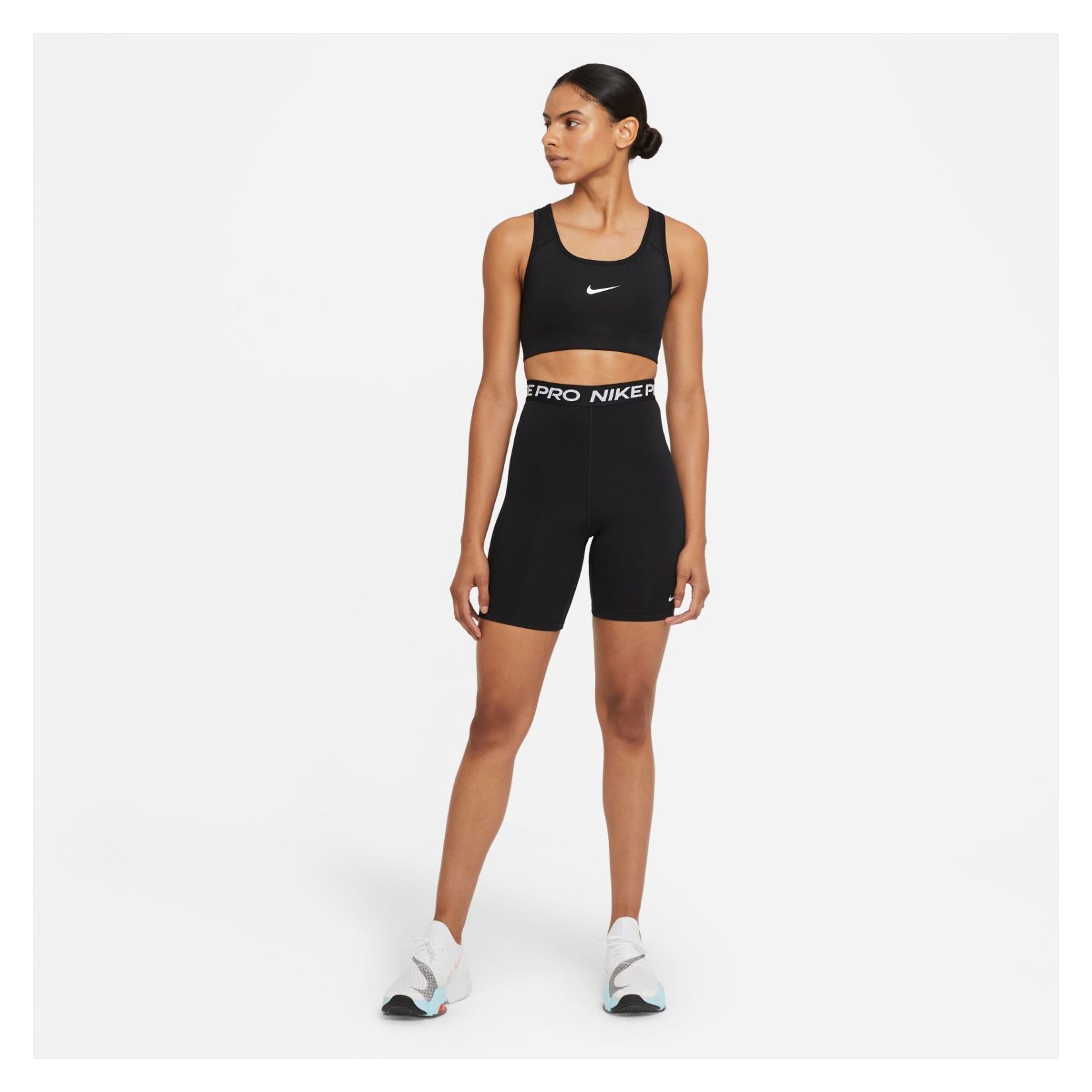 nike pro matching shorts and sports bra