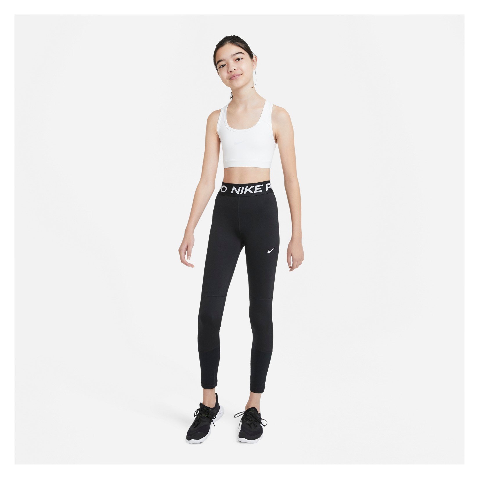 Women's Nike Pro Cropped Legging Cycling Shorts in Monochrome