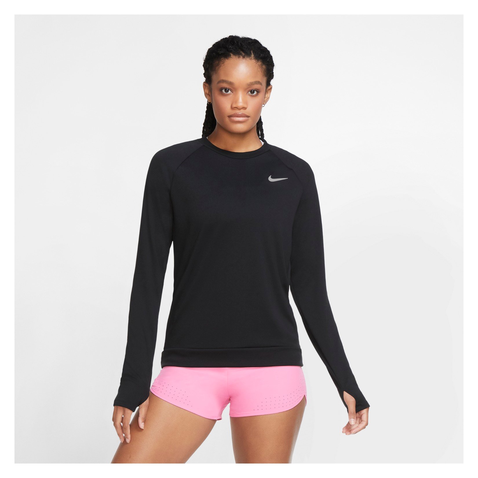 Nike Womens Pacer Long Sleeve Running Crew