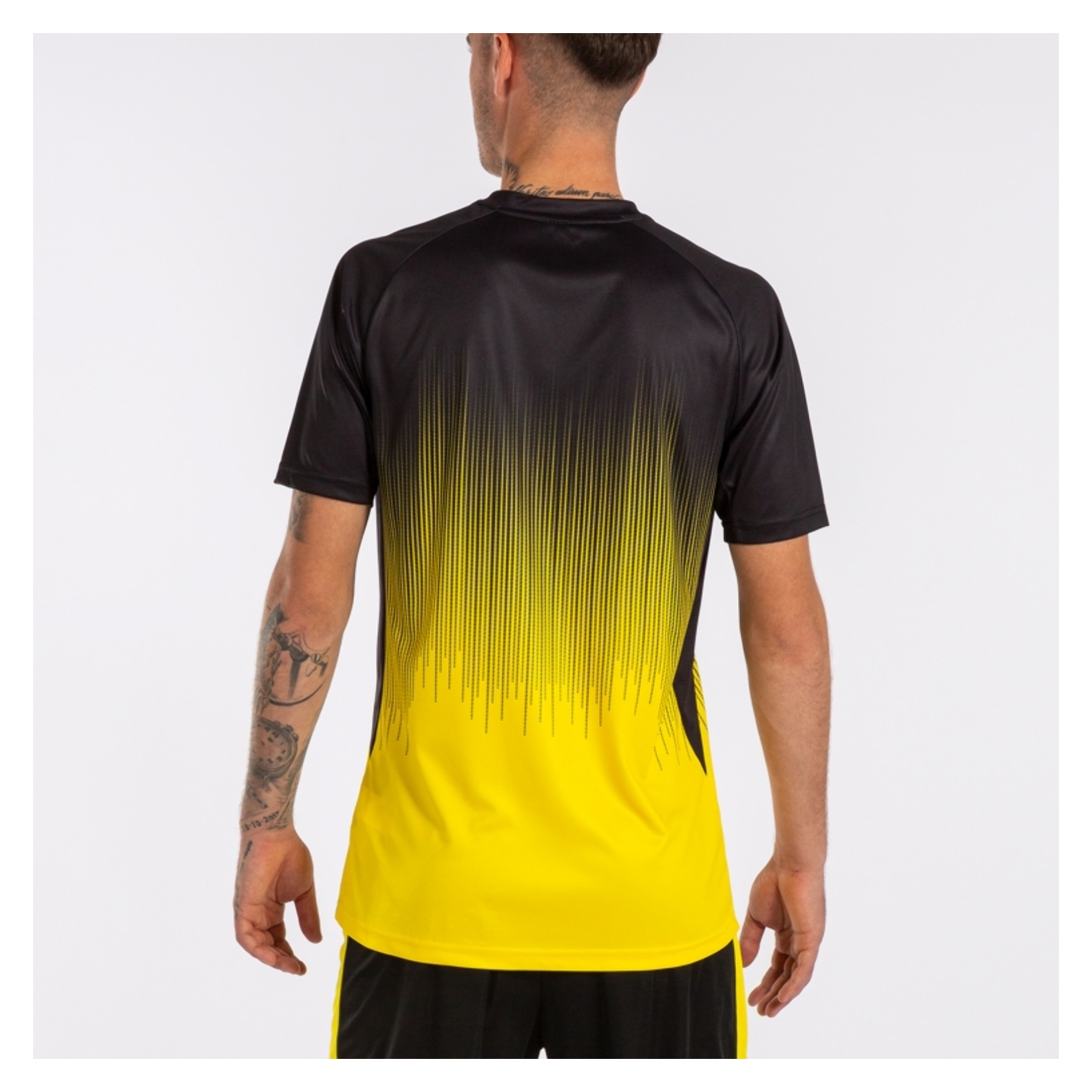 Shirt short sleeve man Tiger IV black fluorescent coral