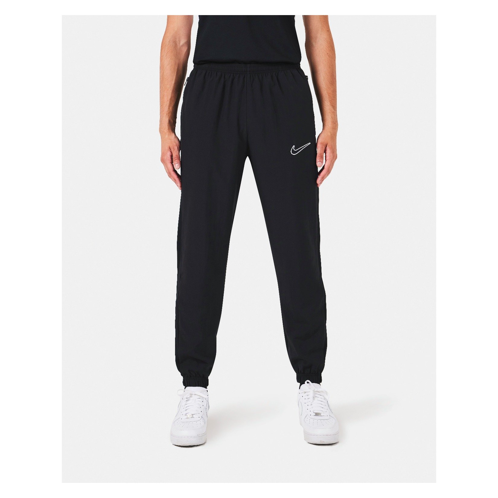 Nike Dri-FIT Academy Woven Track Pant | Black / Black / White | Footasylum