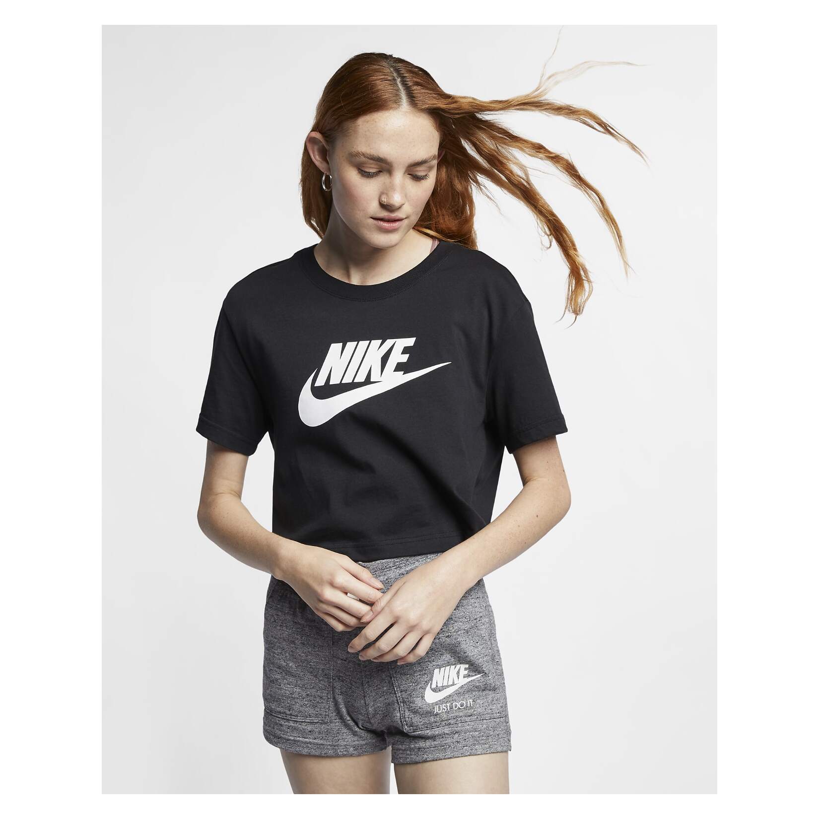 Nike Womens Sportswear Essential Womens Cropped Logo T-Shirt