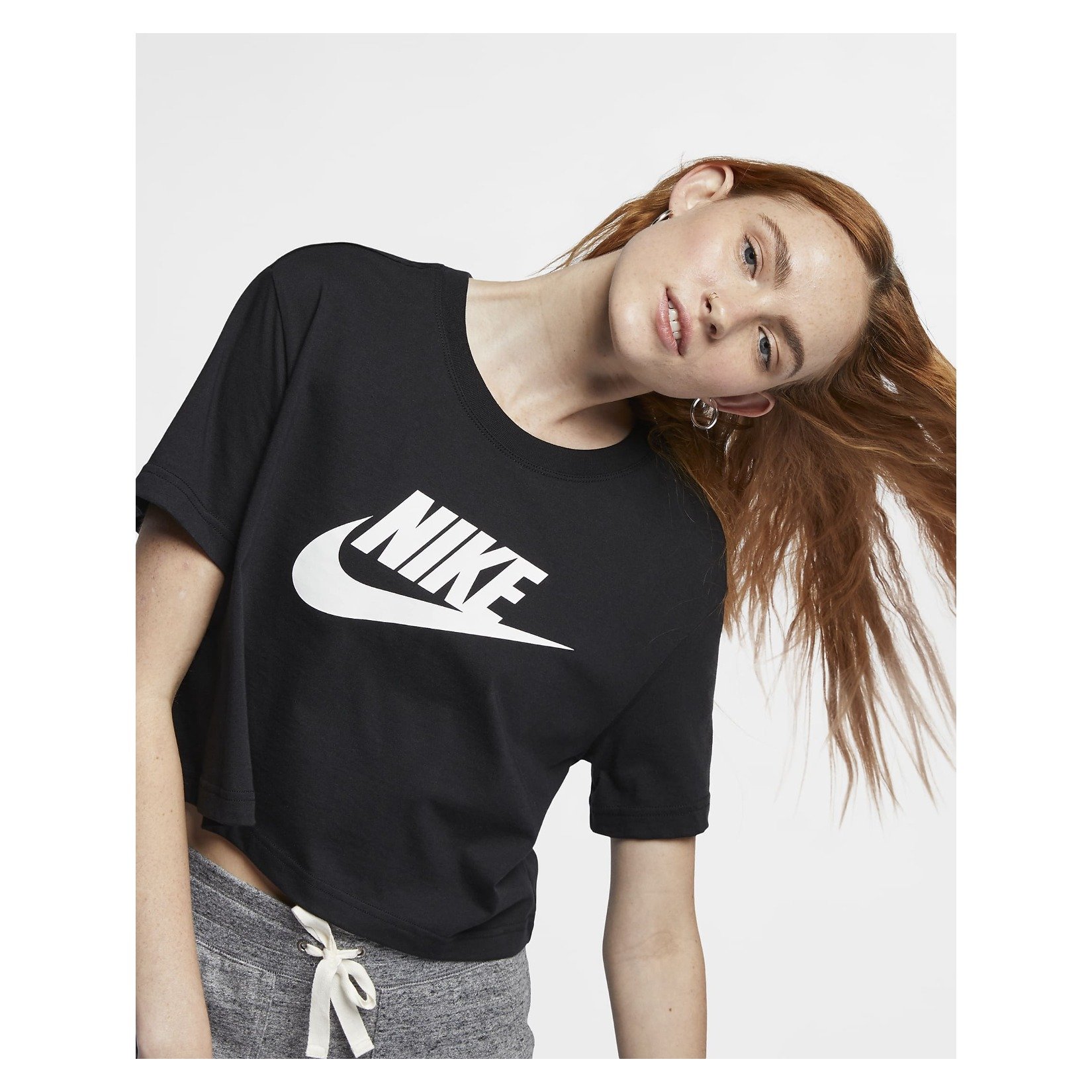 Nike Womens Sportswear Essential Womens Cropped Logo T-Shirt